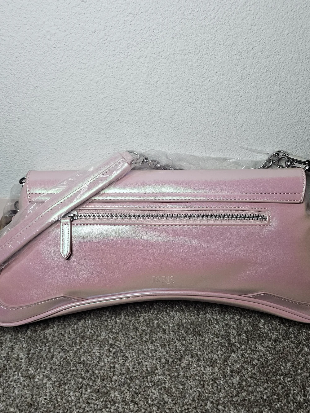 Paris Hilton Iridescent Pink Shoulder Bag - Picture 4 of 7